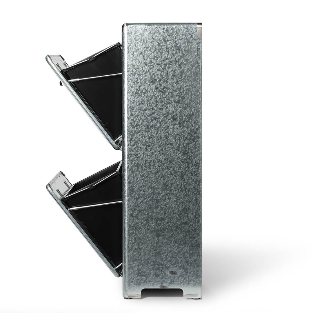 DULTON ONLINE SHOP | TRASH CAN DOUBLE DECKER GALVANIZED(GALVANIZED