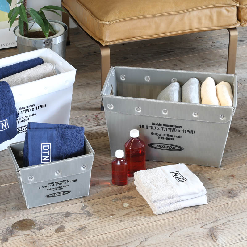 Dulton Online Shop Hollow Lattice Crate L White L White ハウスウェア