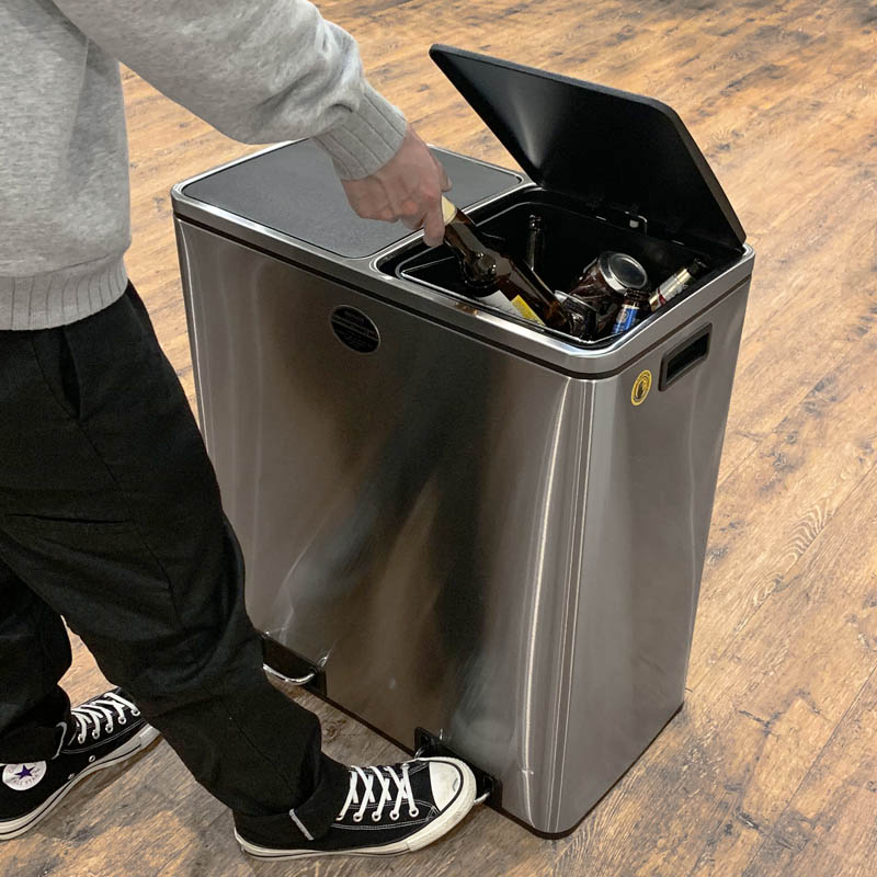 ☆BONOX ペダル式ダストボックス 2-COMPARTMENT BIN-hybridautomotive.com