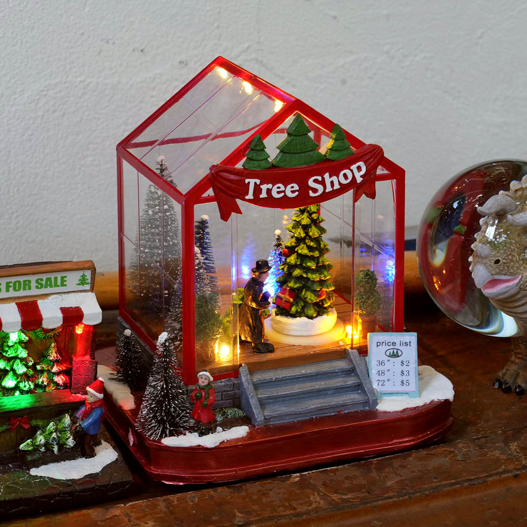 LED GLOW VILLAGE TREE SHOP