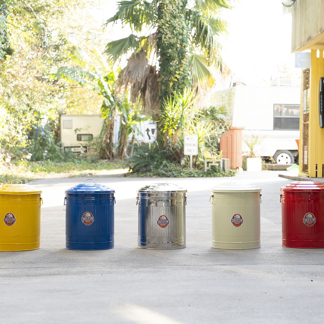 GARBAGE CAN IVORY L
