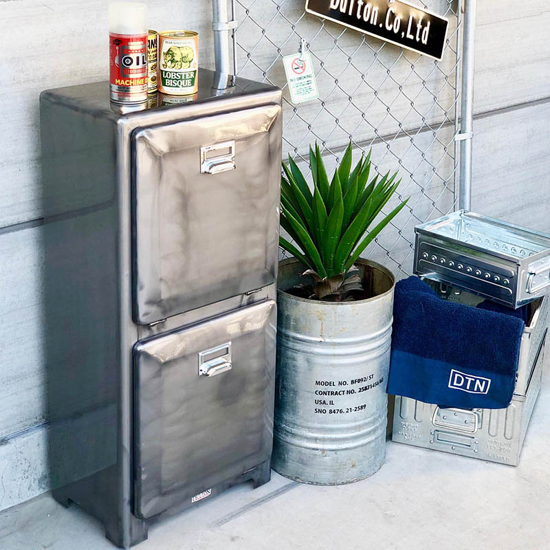 TRASH CAN DOUBLE DECKER RAW