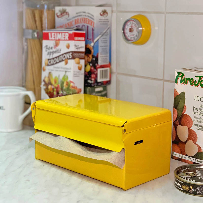 TISSUE DISPENSER YELLOW