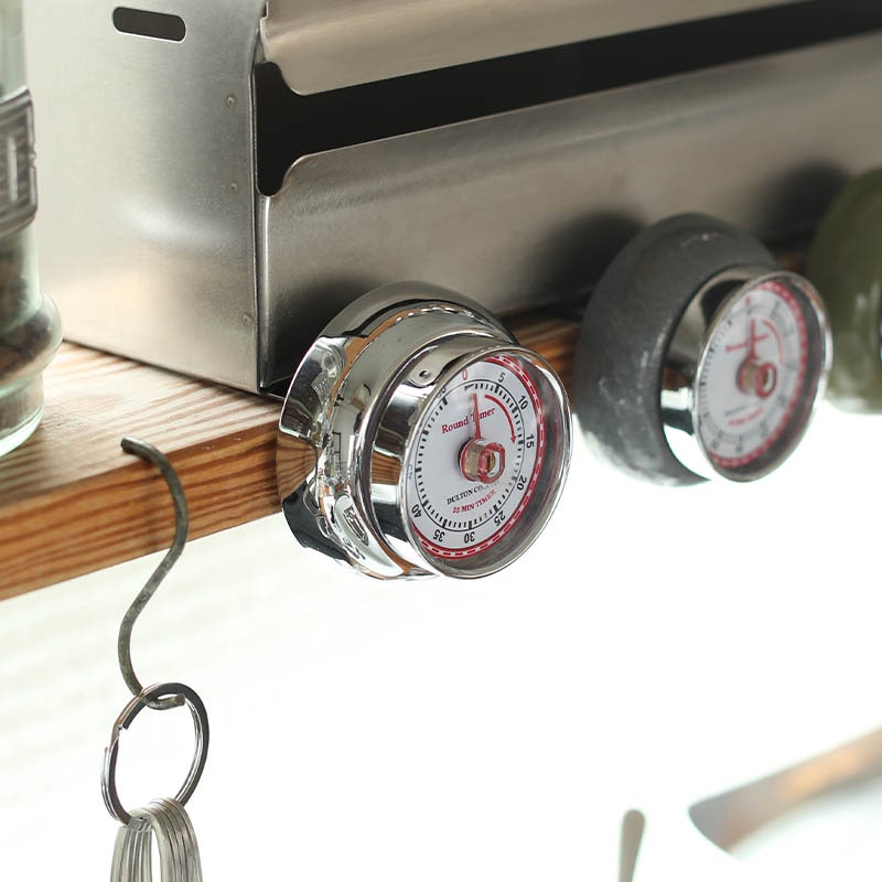 KITCHEN TIMER WITH MAGNET CHROME