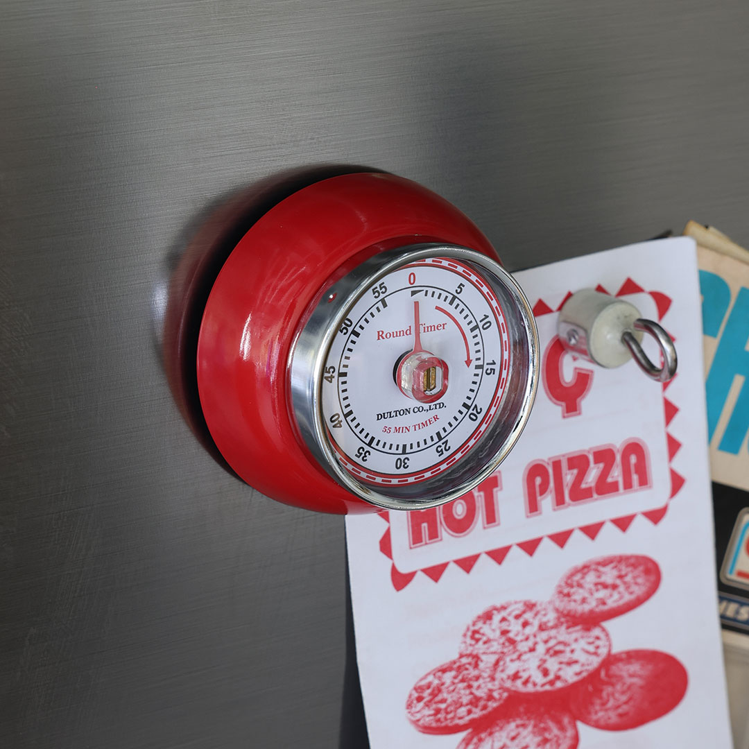 KITCHEN TIMER WITH MAGNET RED