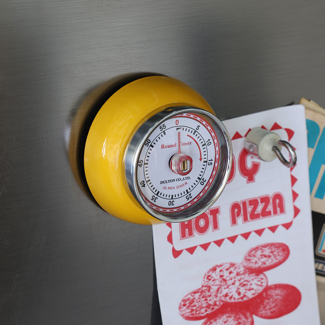 KITCHEN TIMER YELLOW WITH MAGNET