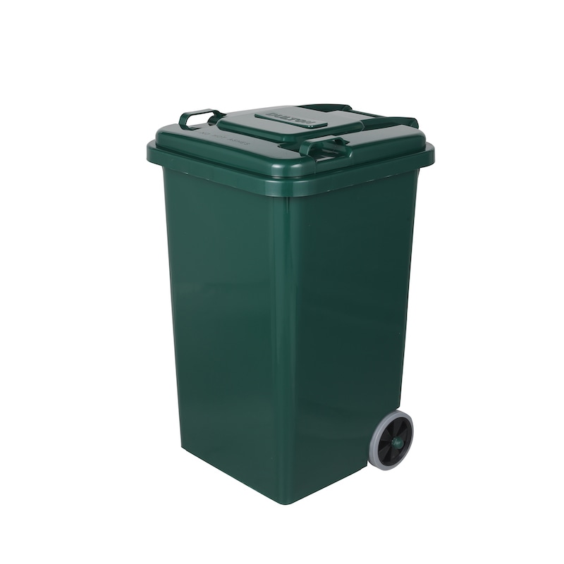 PLASTIC TRASH CAN 65L GREEN