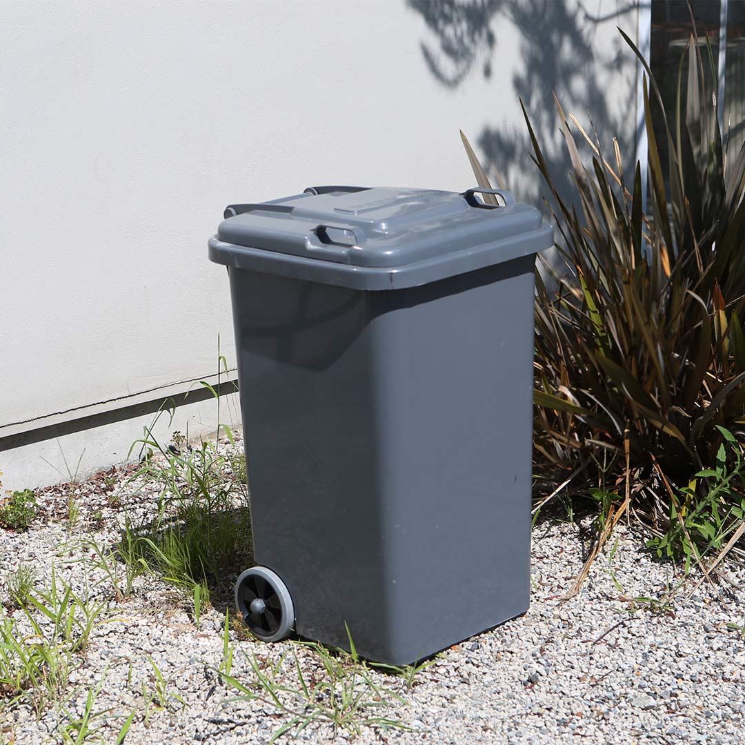 PLASTIC TRASH CAN 65L GRAY