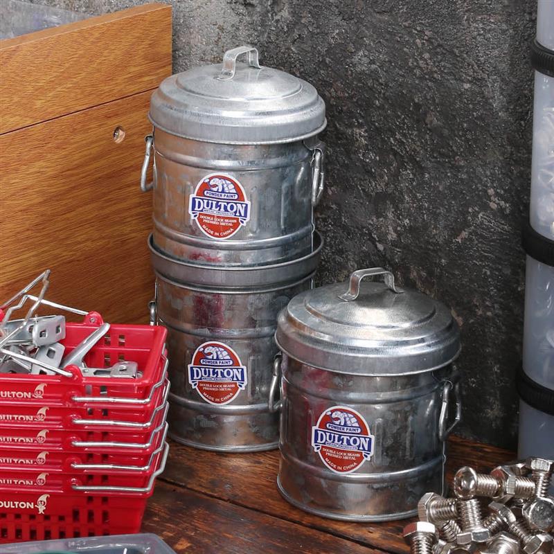 MICRO GARBAGE CAN GALVANIZED
