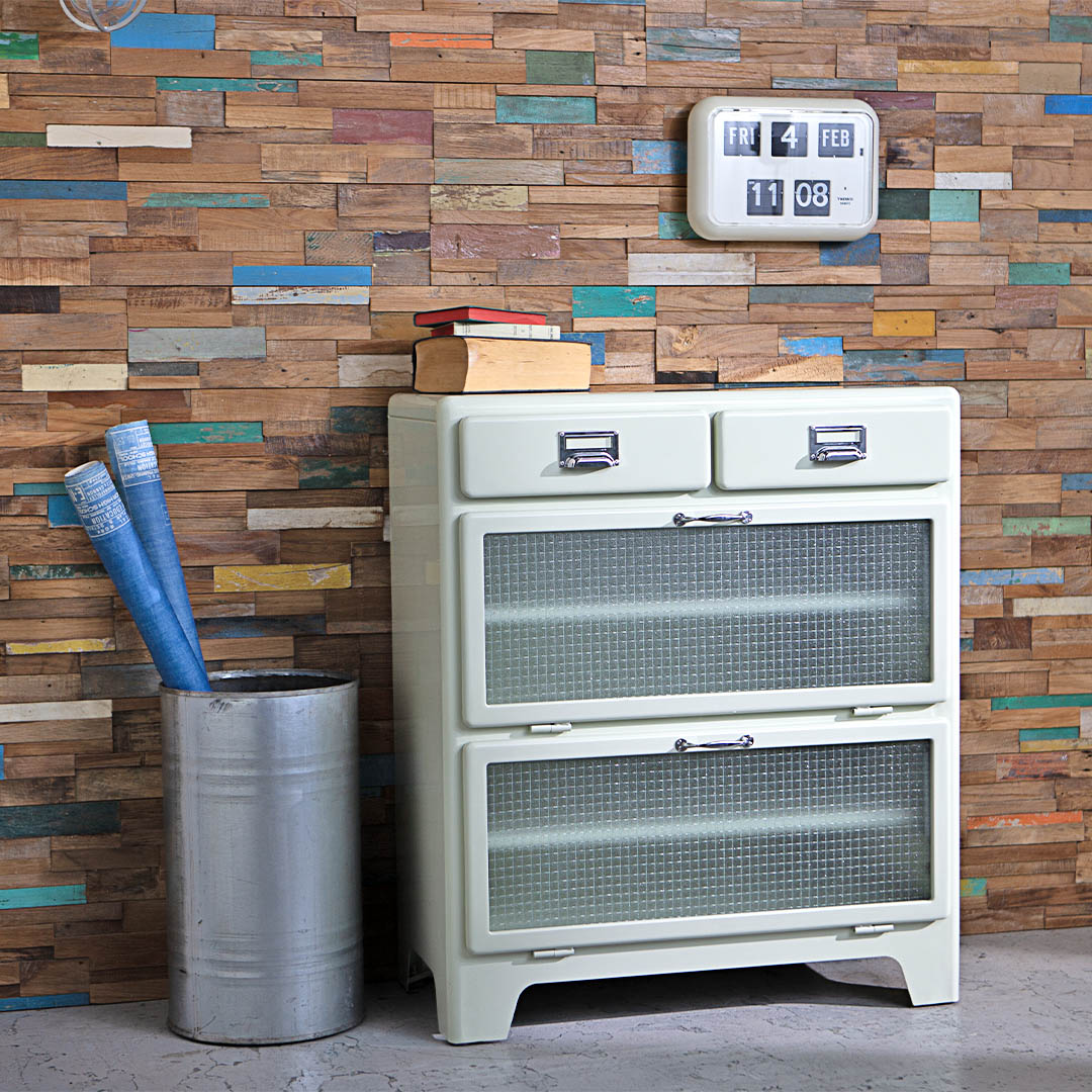 2 LAYER CABINET IVORY