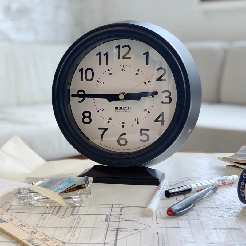 BOHUMIL CLOCK BLACK