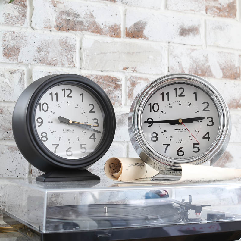 BOHUMIL CLOCK CHROME