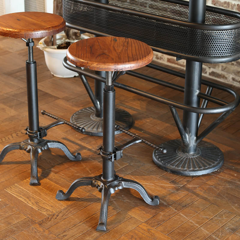 BAR STOOL ANTIQUE BLACK