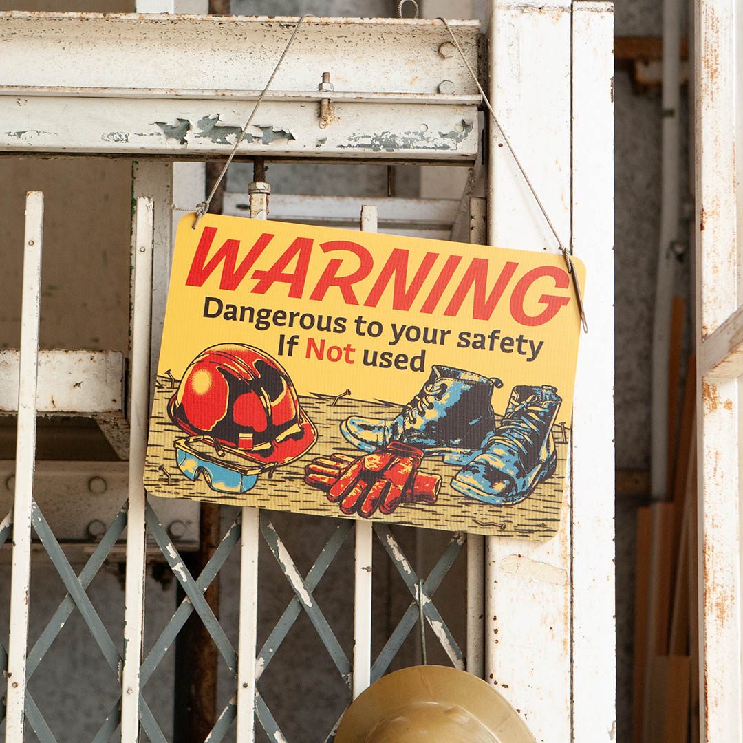 FIBER SIGNBOARD WARNING