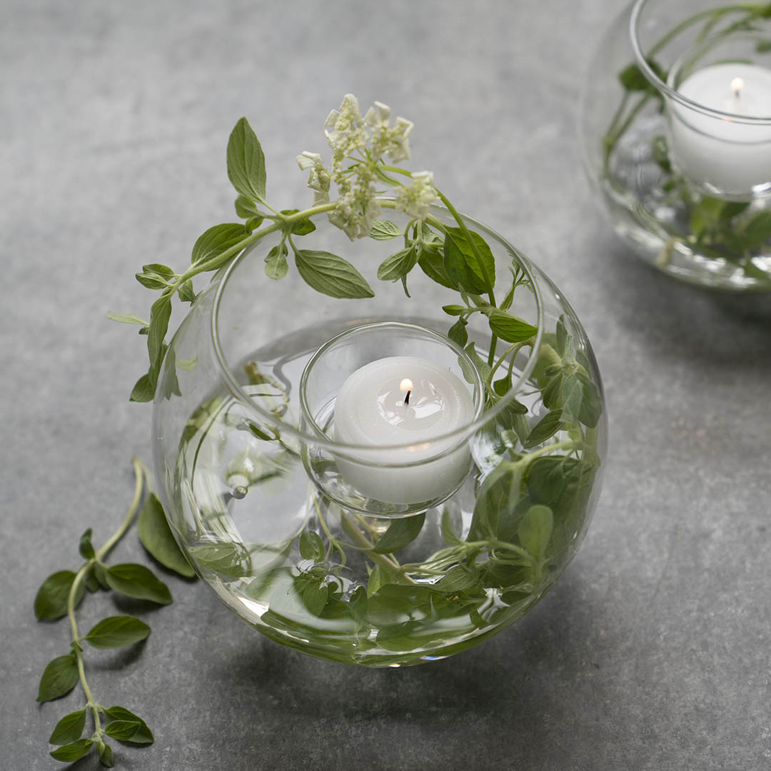 CANDLE HOLDER GLASSBALL M