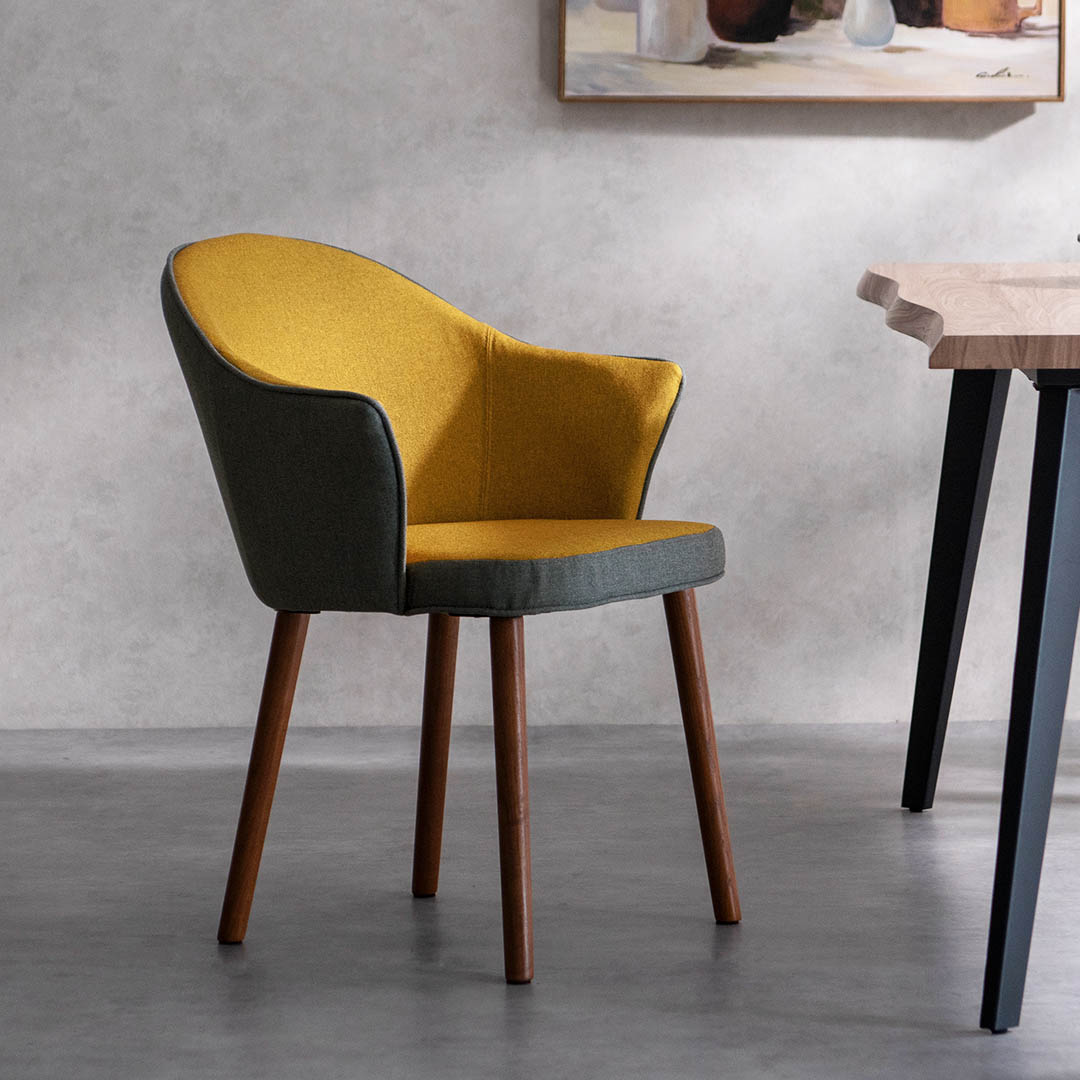 BICOLOR DINING CHAIR BLUE/YELLOW