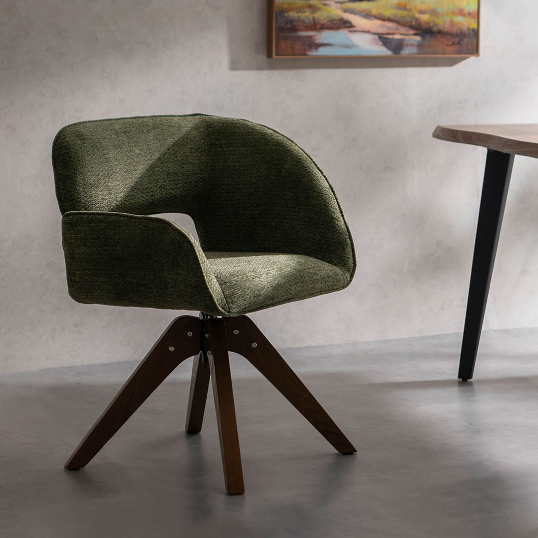 DULTON ONLINE SHOP | ROTATING DINING CHAIR GREEN(GREEN): 家具