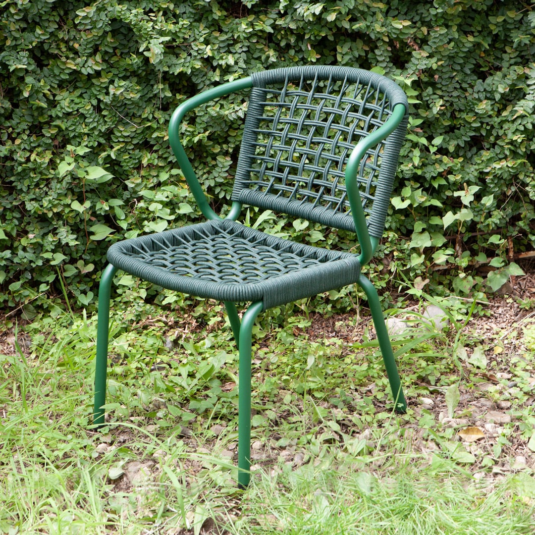 ALUMINUM ROPE CHAIR LADARN GREEN