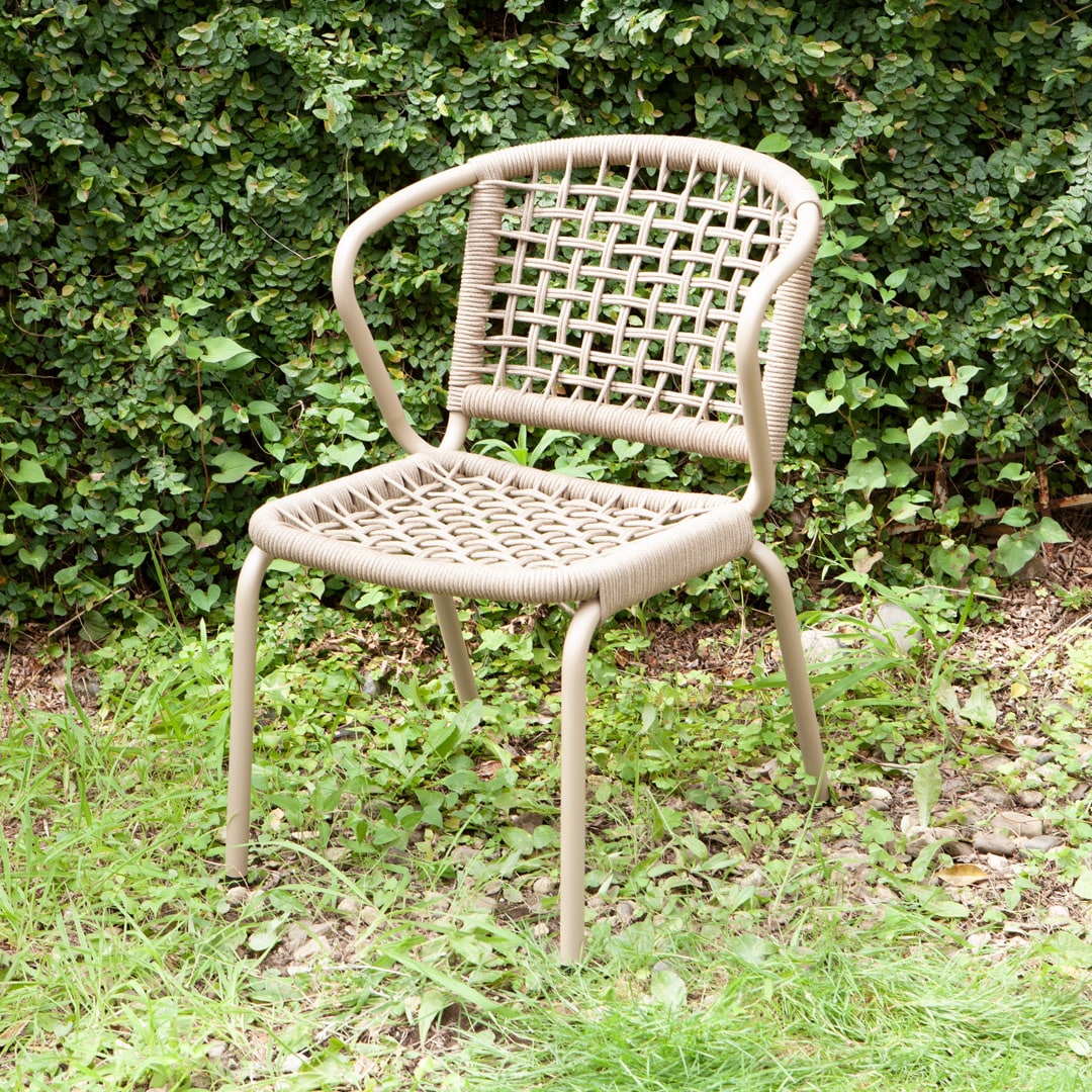 ALUMINUM ROPE CHAIR LADARN BEIGE