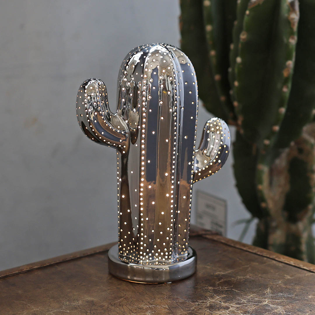 PORCELAIN CACTUS LIGHT CHROME