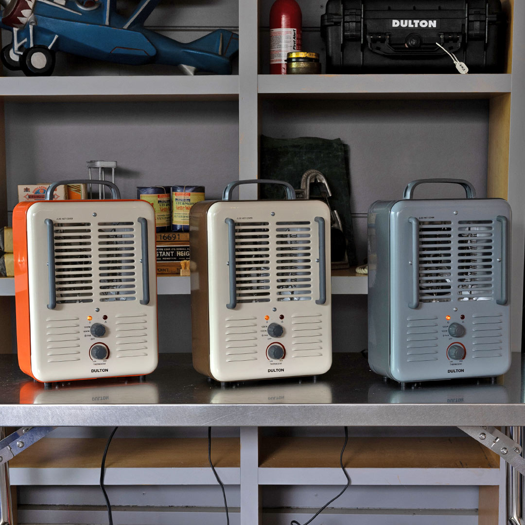 STEEL MILKHOUSE HEATER IVORY/DARK BROWN
