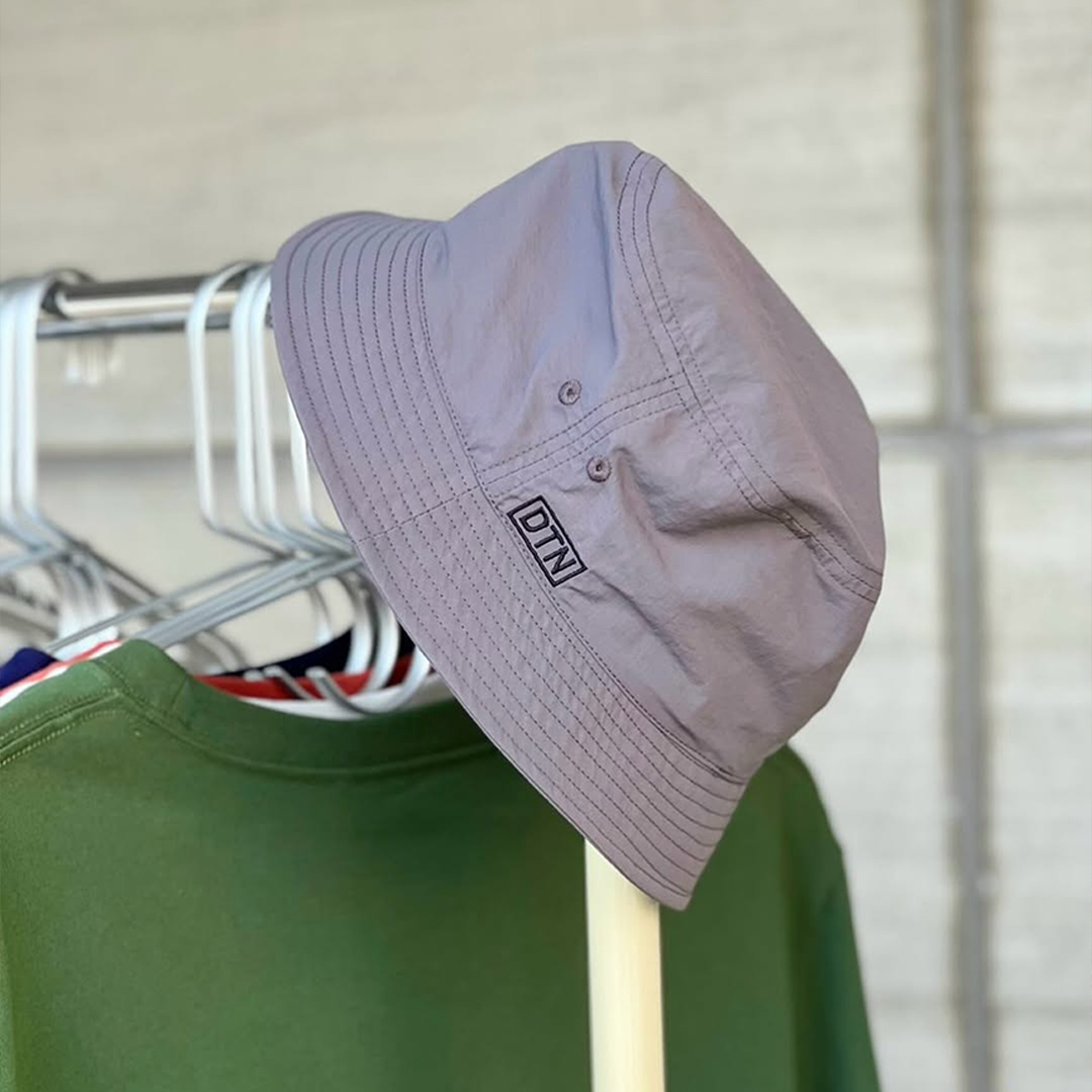 DTN NYLON RIPSTOP BUCKET HAT GRAY