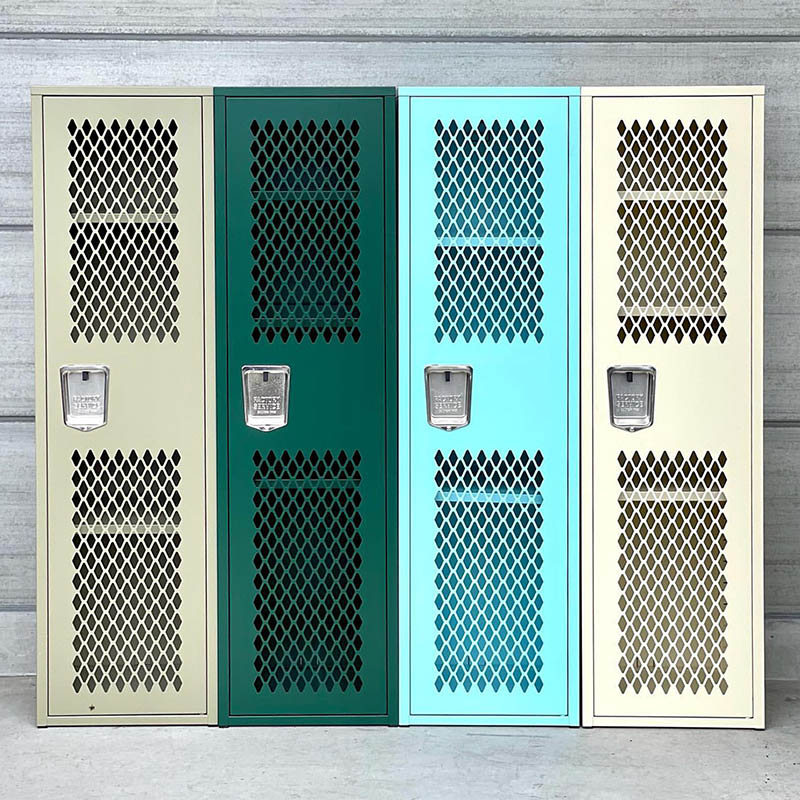 STEEL MESH LOCKER MOSS GRAY