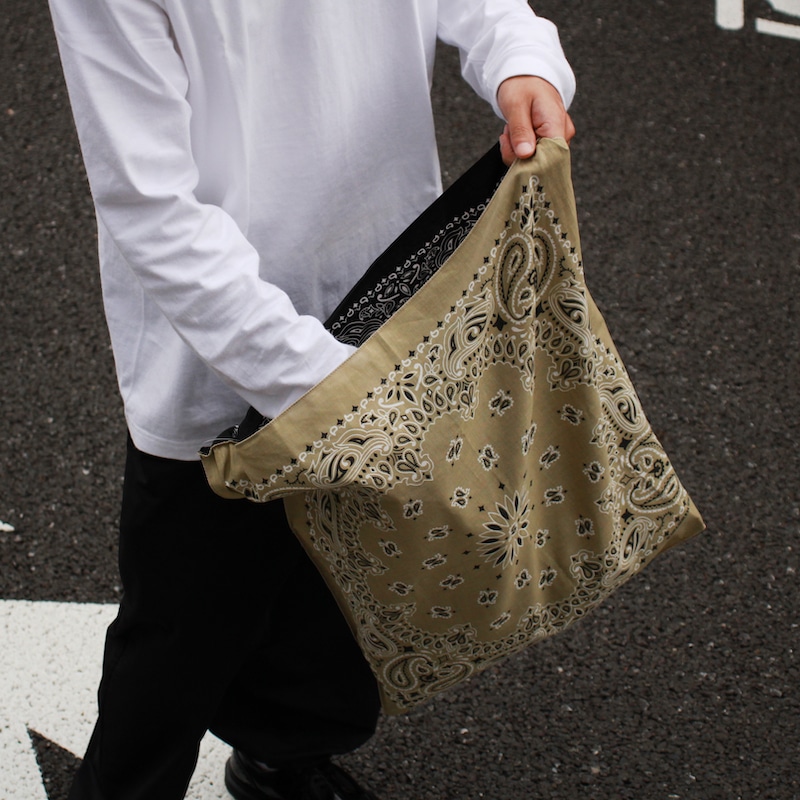 HAVAHANK PAISLEY BI COLOR BAG BLACK/BEIGE