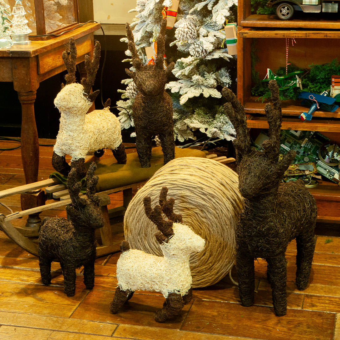 FIBER DECO REINDEER STANDING M