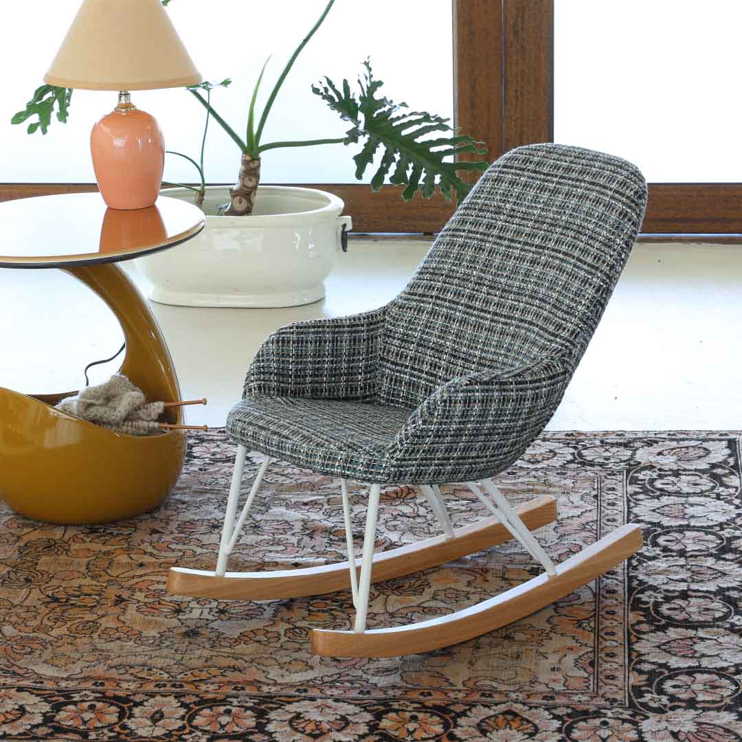 ROCKING CHAIR S TWEED BLUE