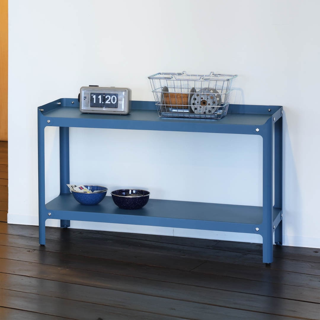 STEEL SHELF 2 LAYERS BLUE
