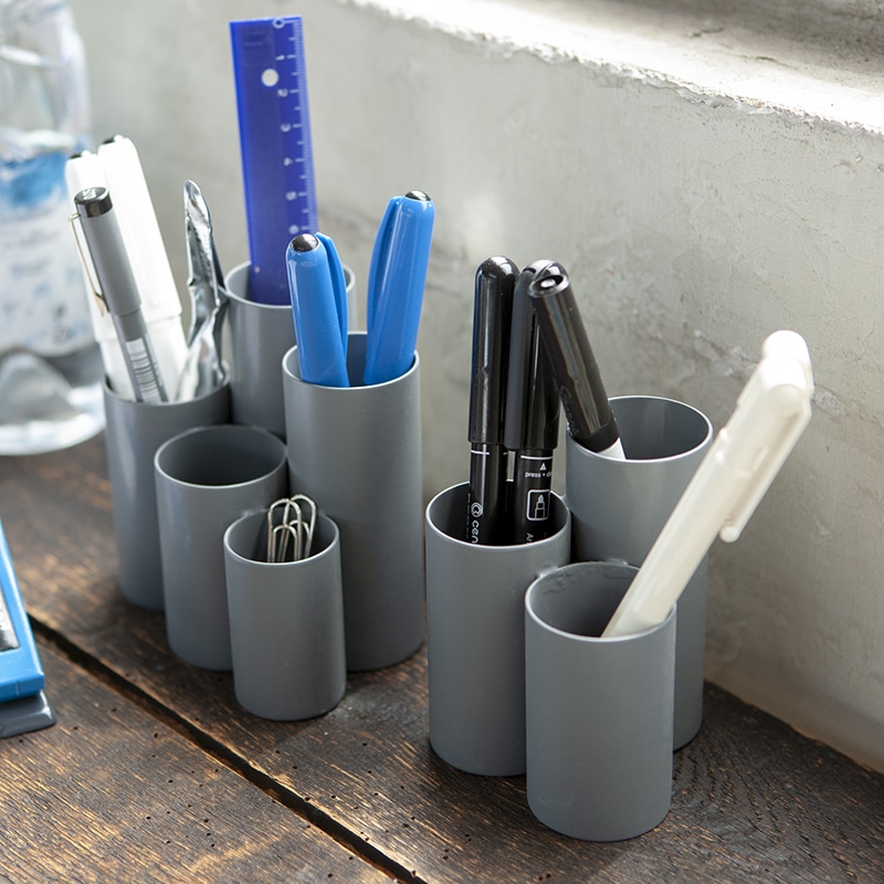 PEN STAND 5 COMBO GRAY