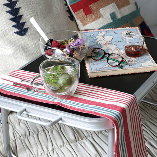 KITCHEN CLOTH NAVY/LIME GREEN