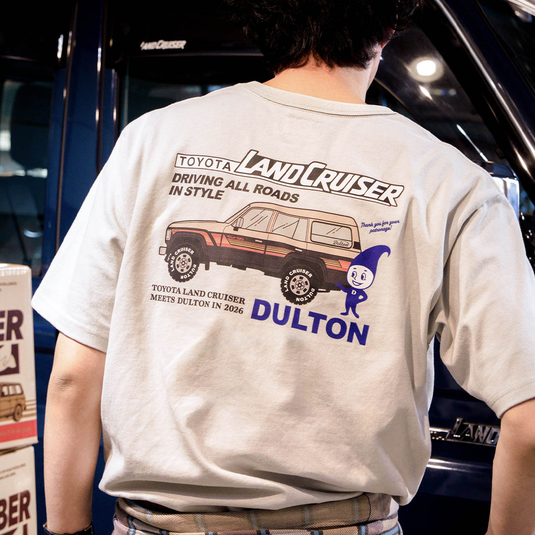 LAND CRUISER×DULTON COLLAB TEE "SQUARE" S SILVER GRAY
