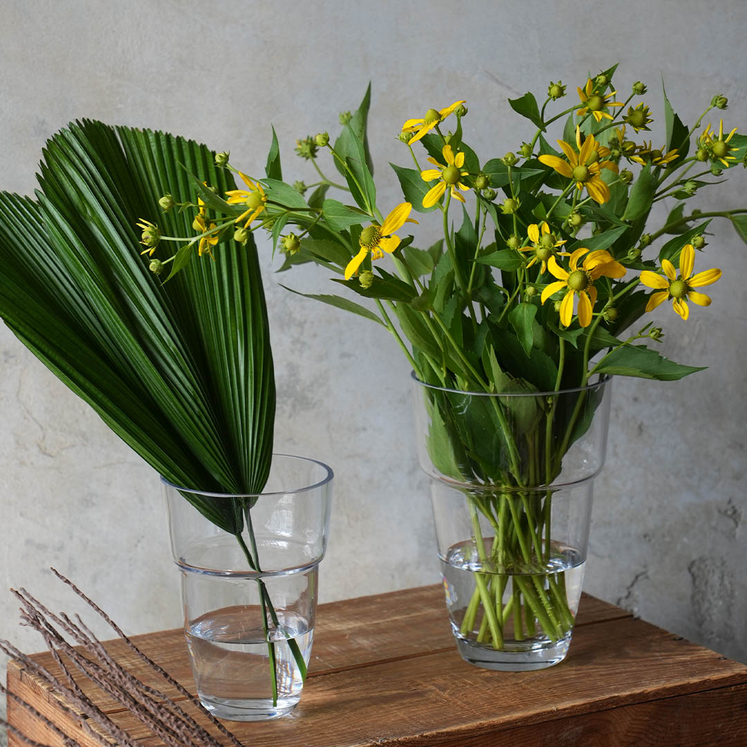 GLASS VASE PASO H180