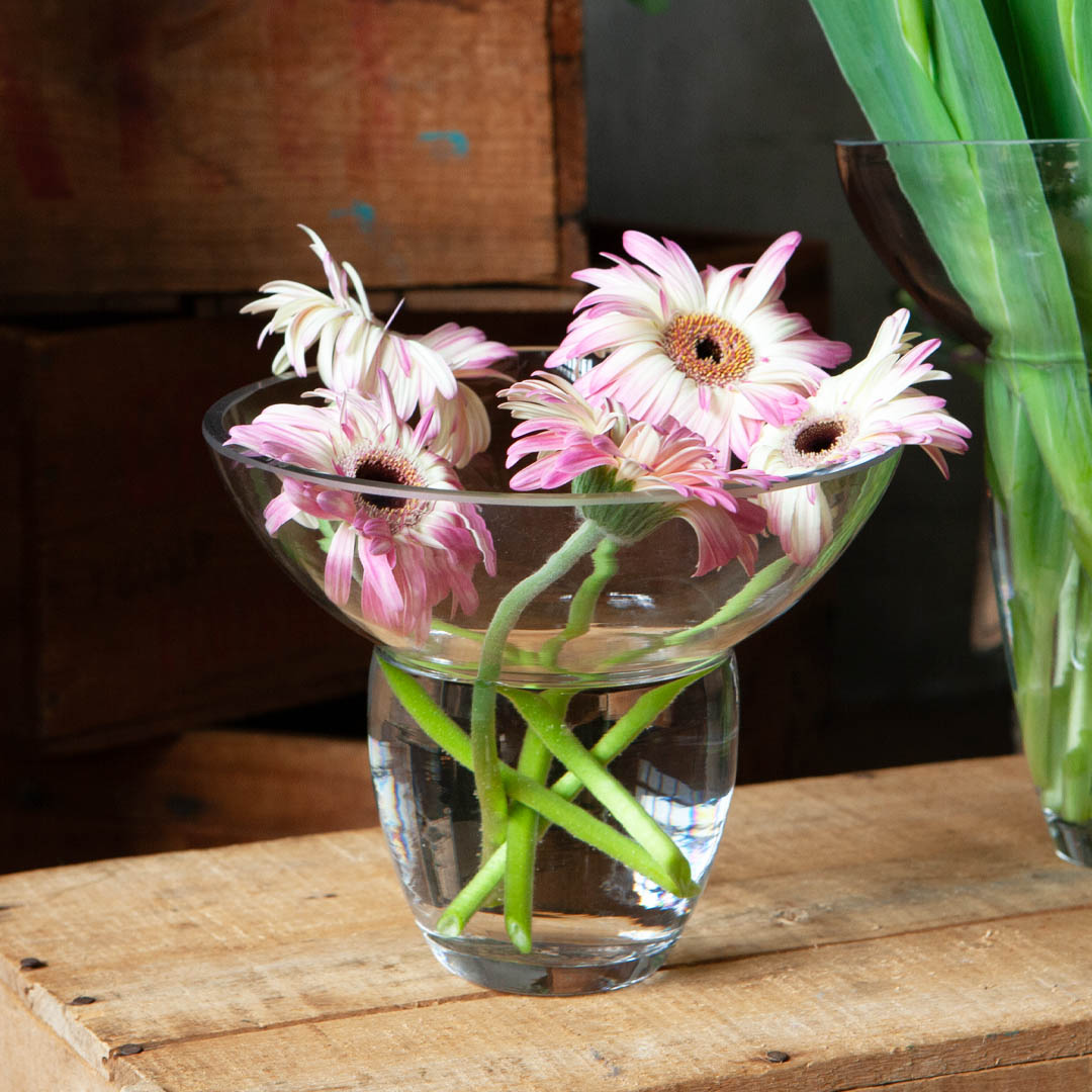GLASS VASE ARC H155