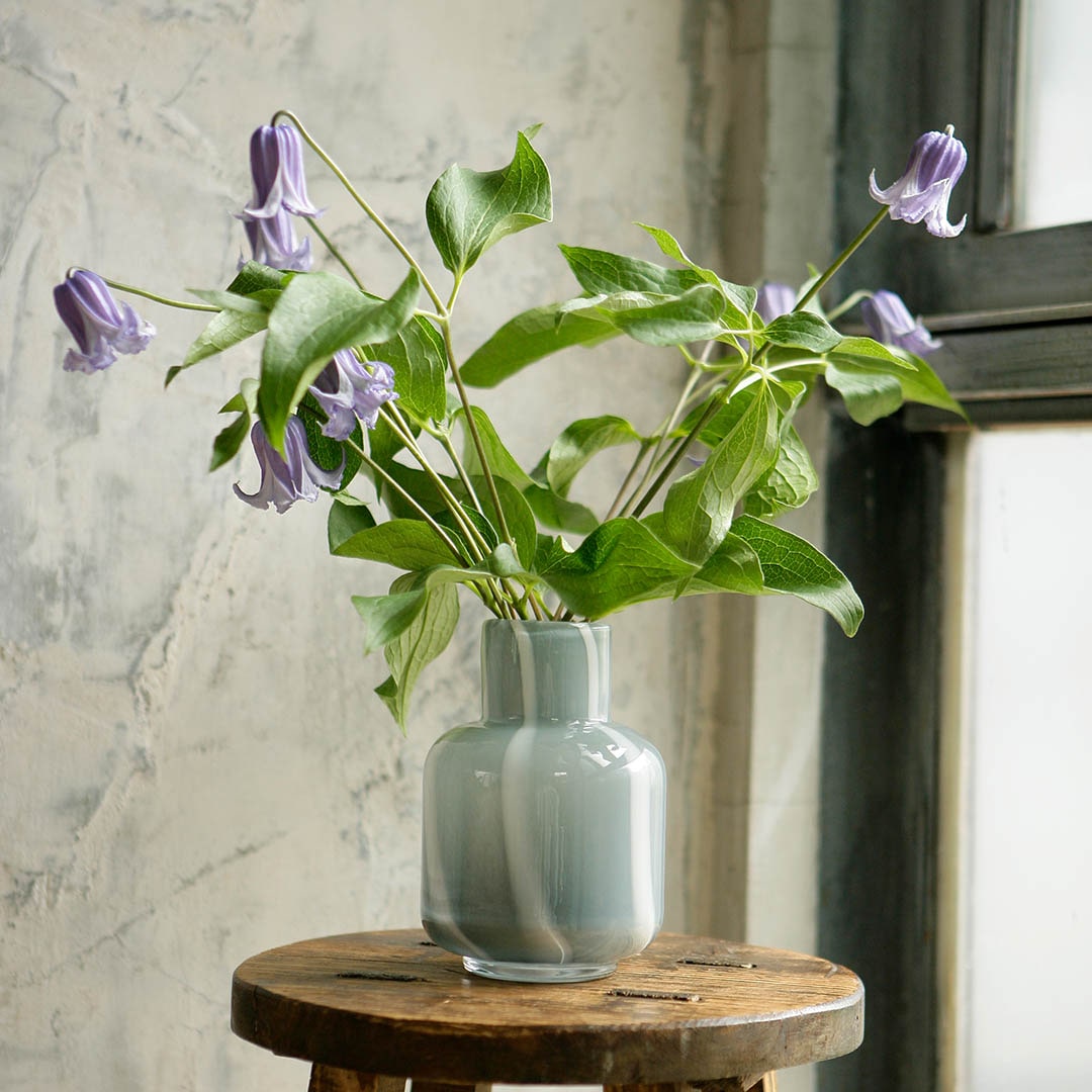 LINEA VASE GRAY BLUE