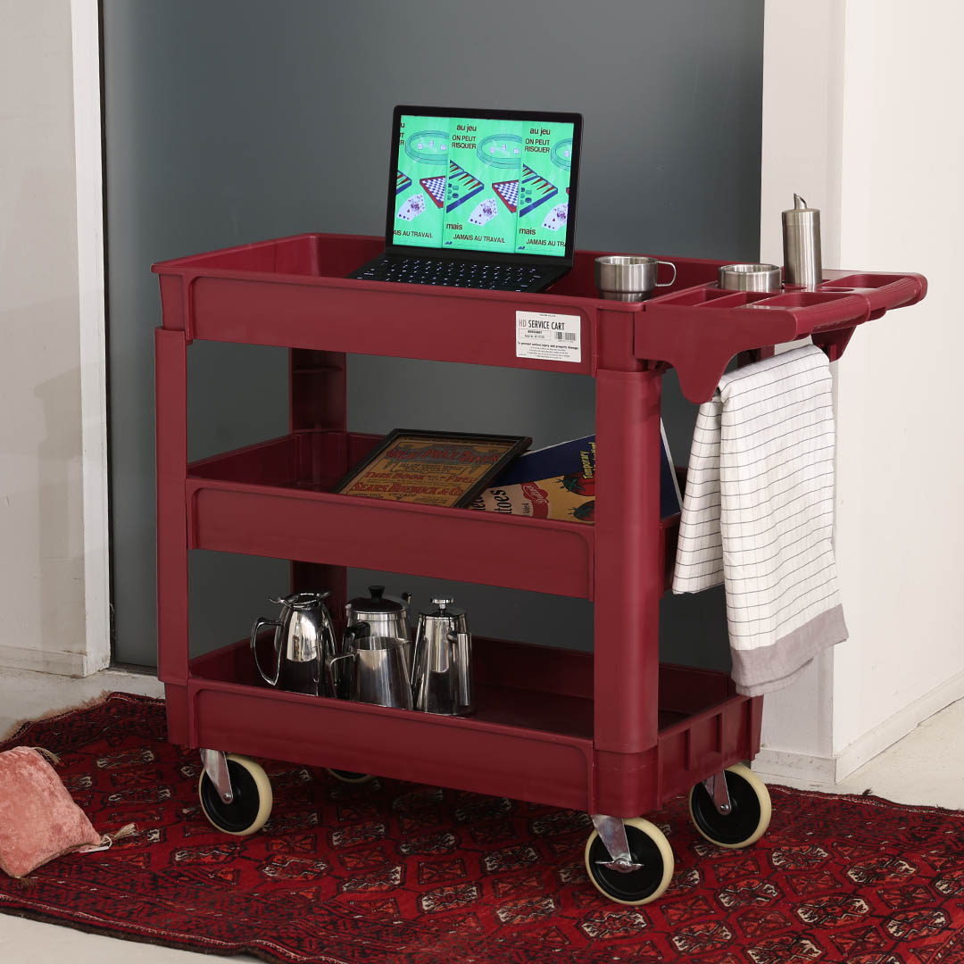 HD SERVICE CART BURGUNDY