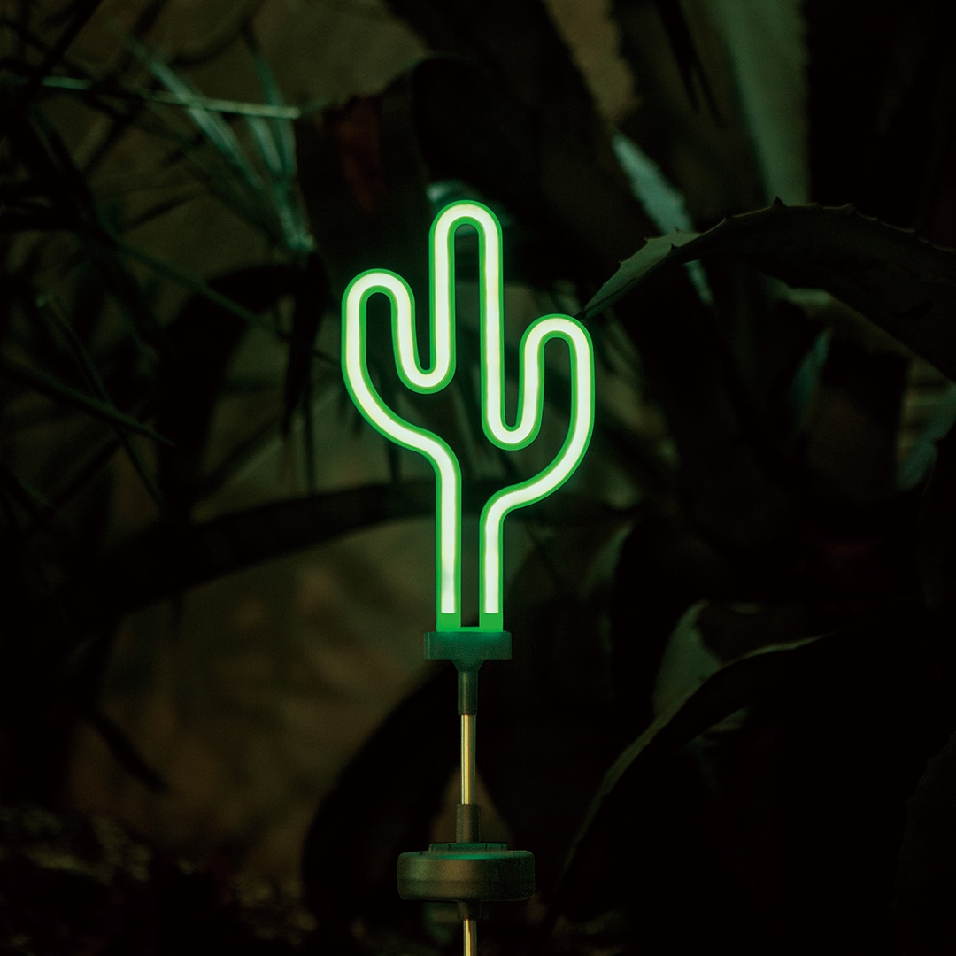 SOLAR NEON LIGHT CACTUS