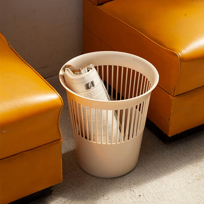 ITALIAN OPEN WASTE BASKET 14L BEIGE