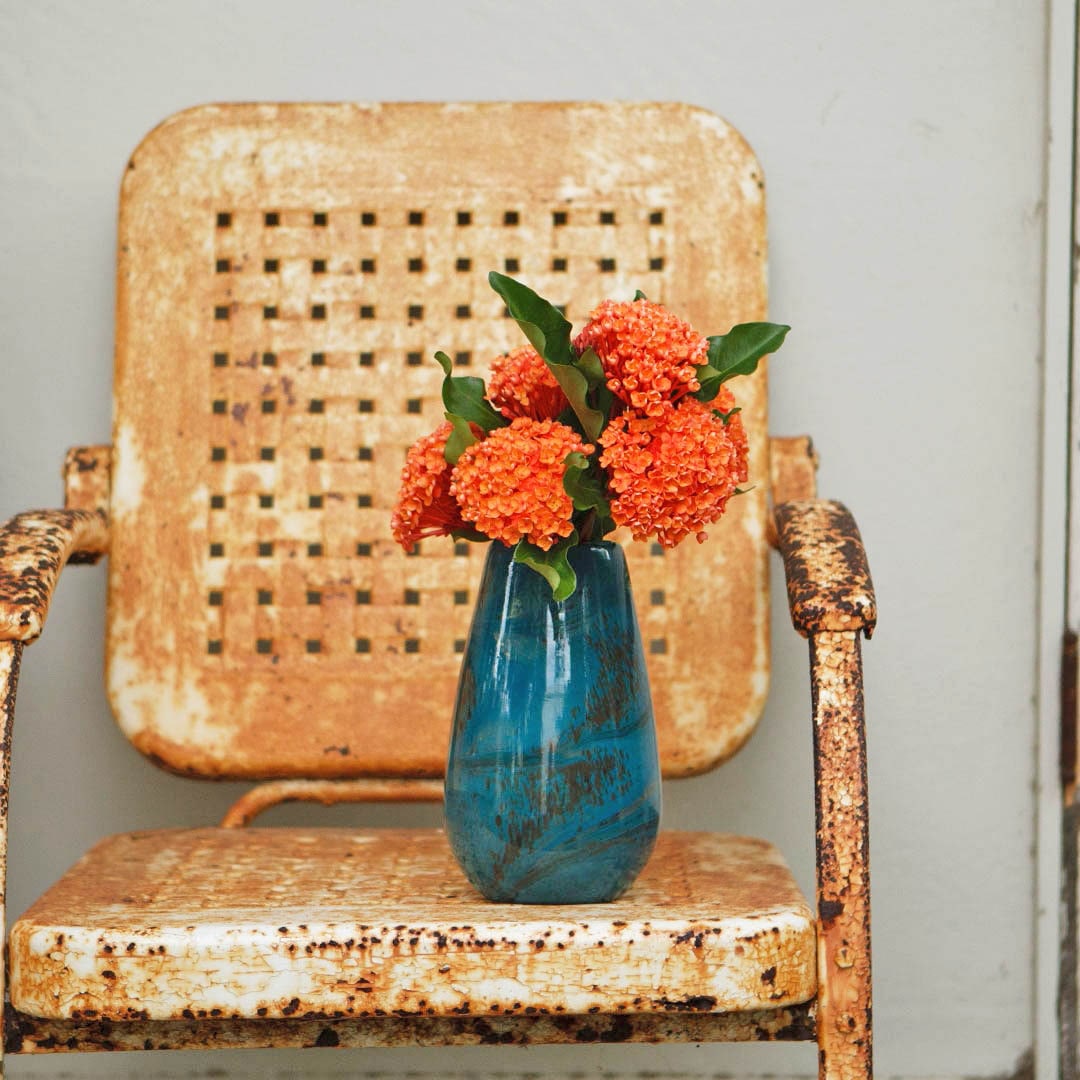 GLASS VASE 270 CIELO BLUE
