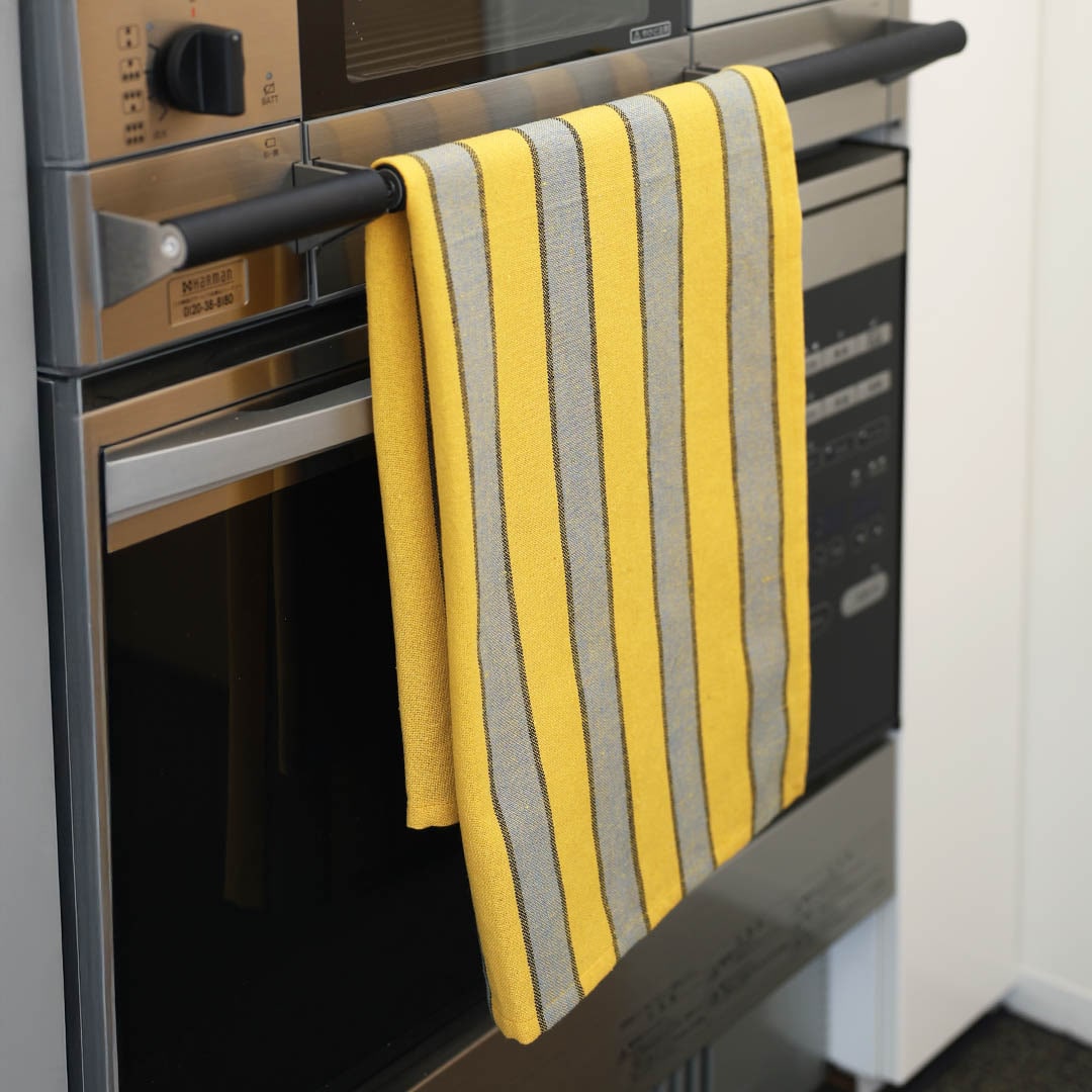 KITCHEN CLOTH BORDER YELLOW/BLUE