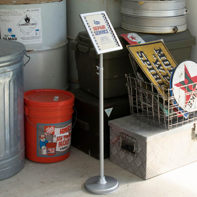 DULTON SIGN STAND A5 SILVER