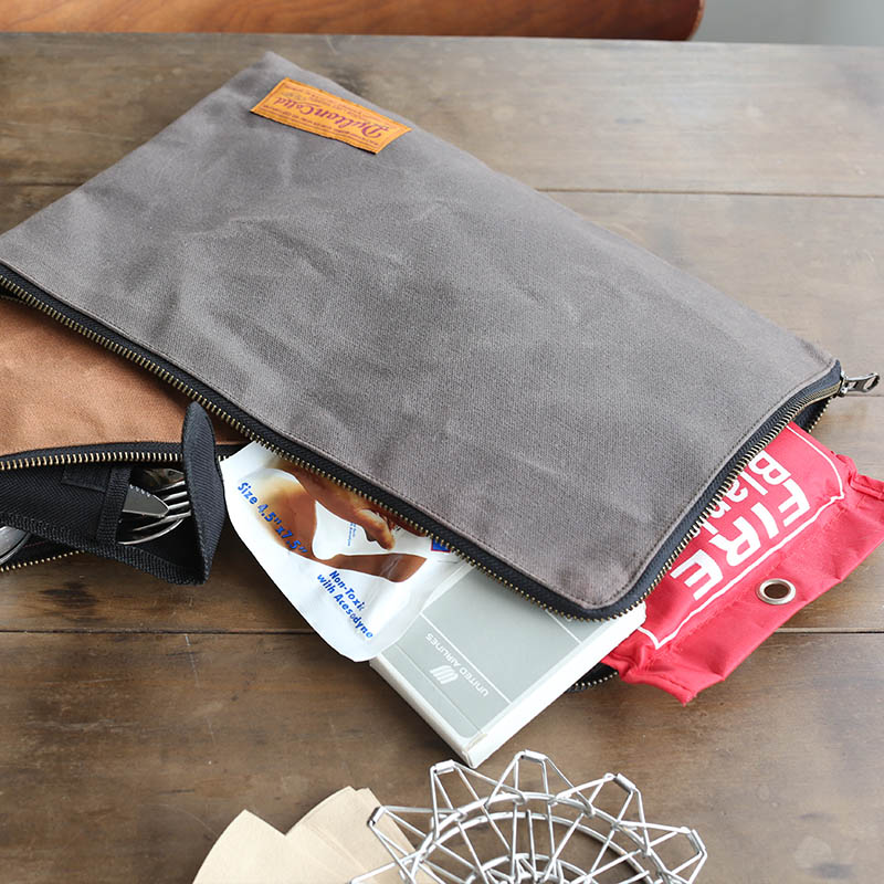 WAX CANVAS TOOL POUCH L OLIVE