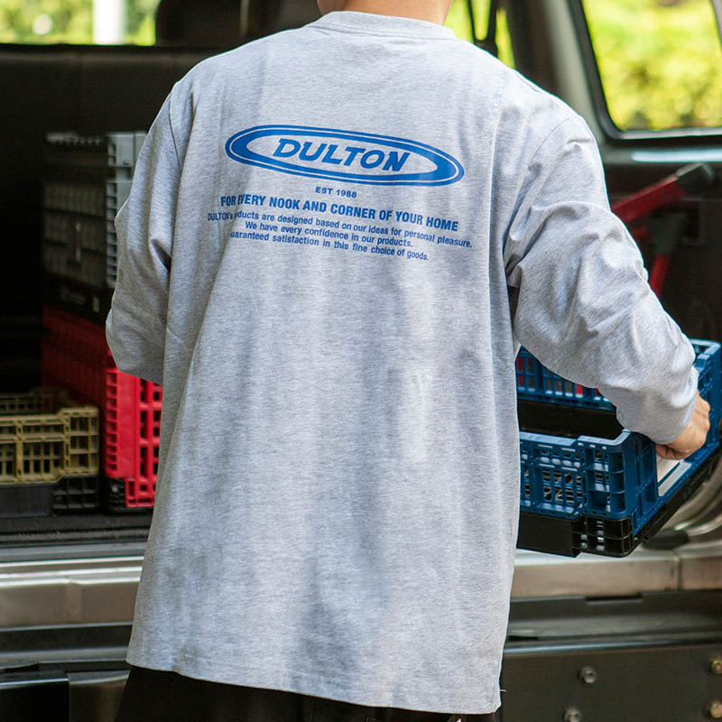 DULTON LONG T-SHIRT OVAL LOGO L GRAY