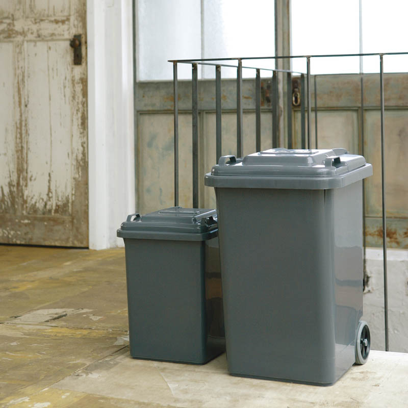 PLASTIC TRASH CAN 45L GRAY