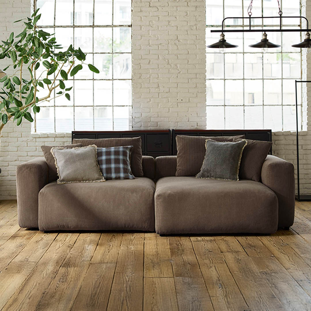 BIG CORDUROY SOFA RIGHT WITH ARM