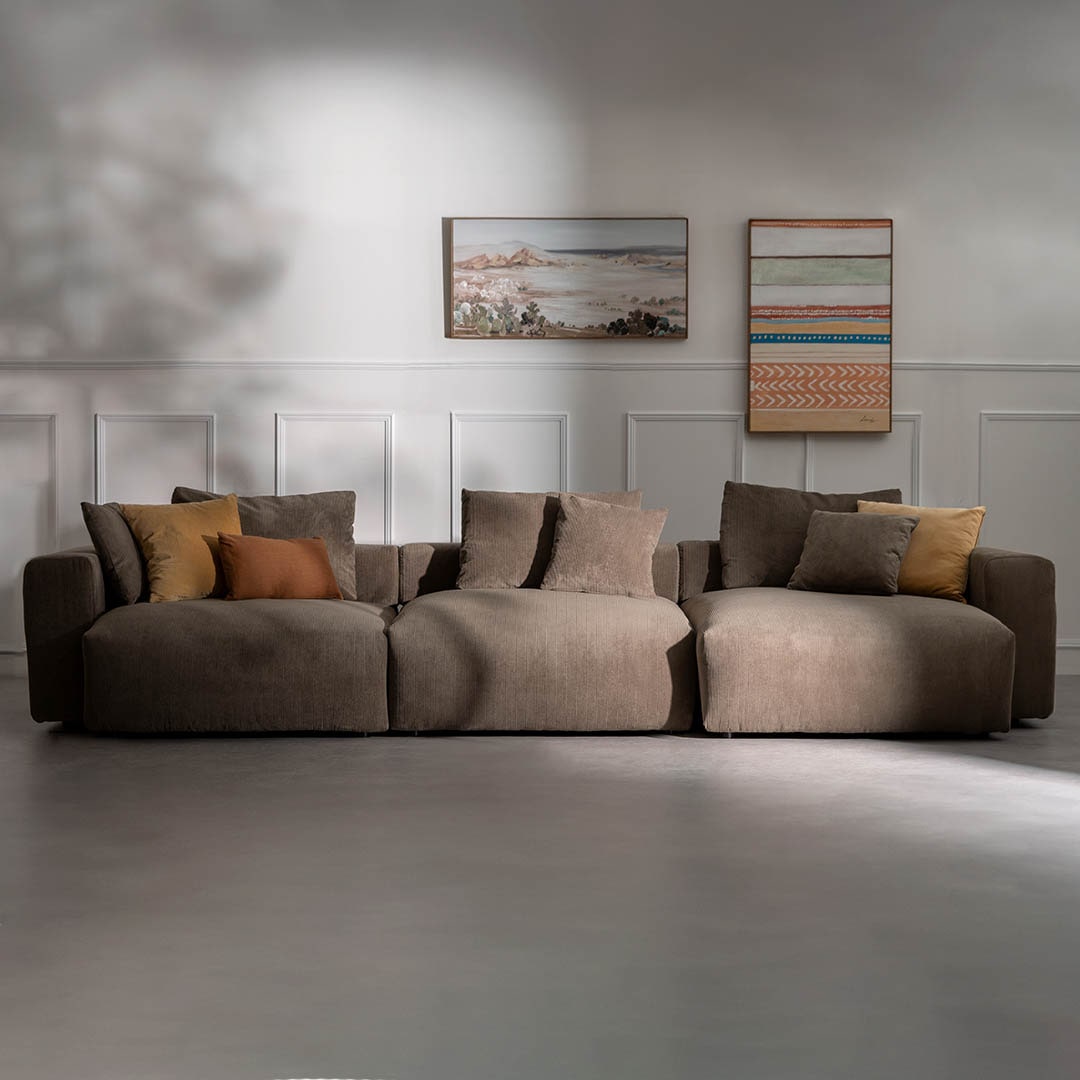 BIG CORDUROY SOFA RIGHT WITH ARM