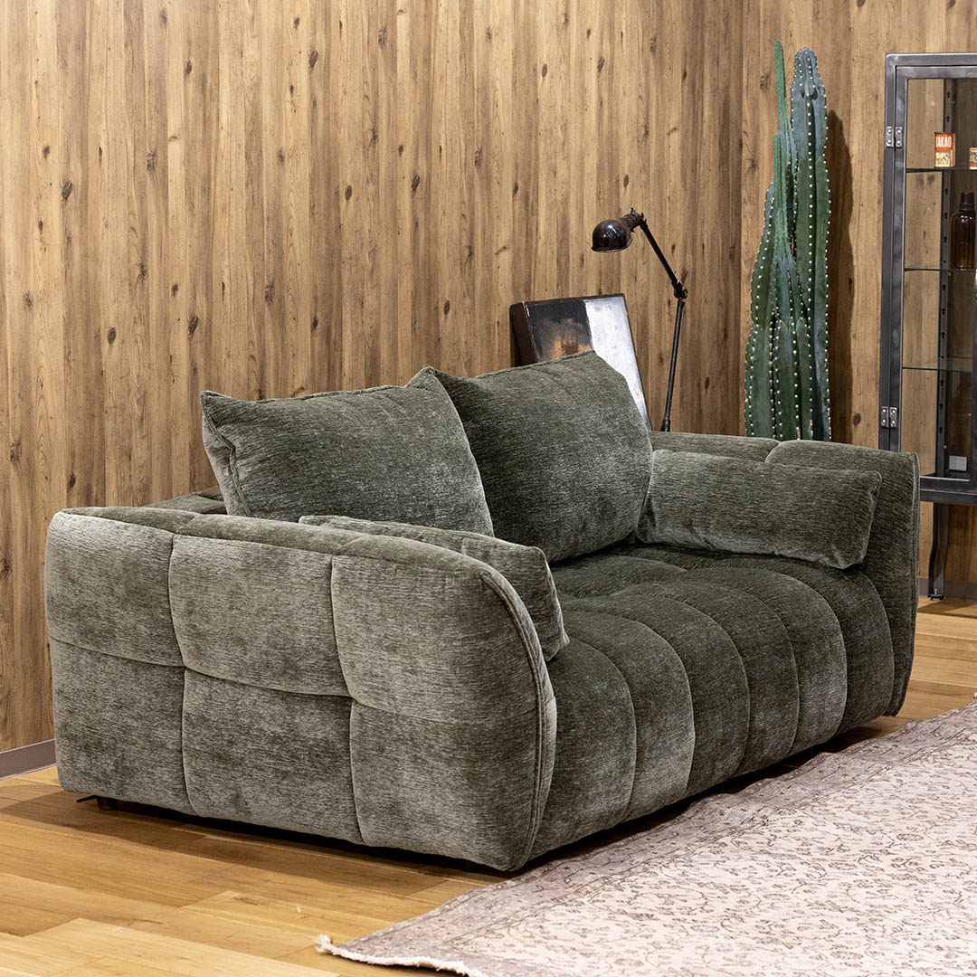 4WAY BED SOFA 2P FOREST GREEN
