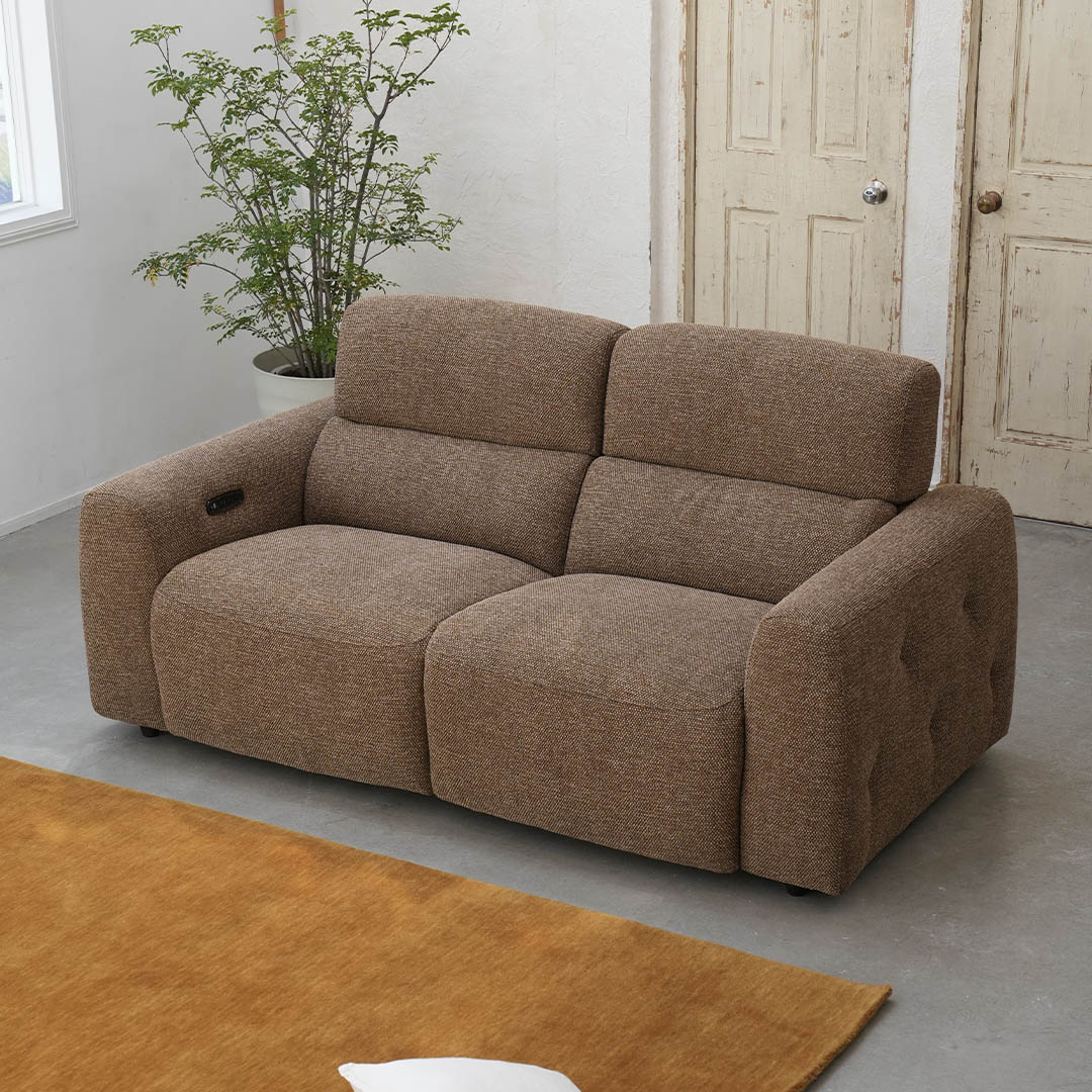 ELECTRIC RECLINING SOFA 2P TERRACOTTA